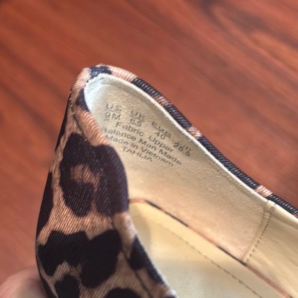Franco Sarto Leopard Print Flats with Gold Buckle - Picture 5 of 5